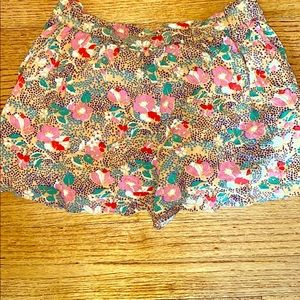 High waisted floral shorts